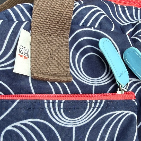 Orla Kiely Navy and White Patterned Baby Bag - Picture 2 of 4